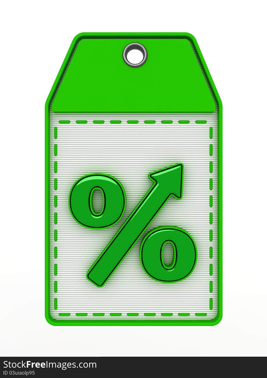 Green Sign Of Percent