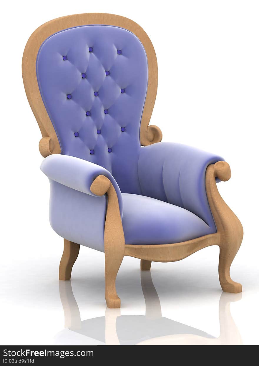 Armchair  on a white background