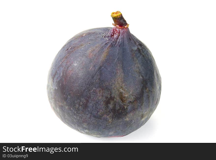 Fresh figs on white background