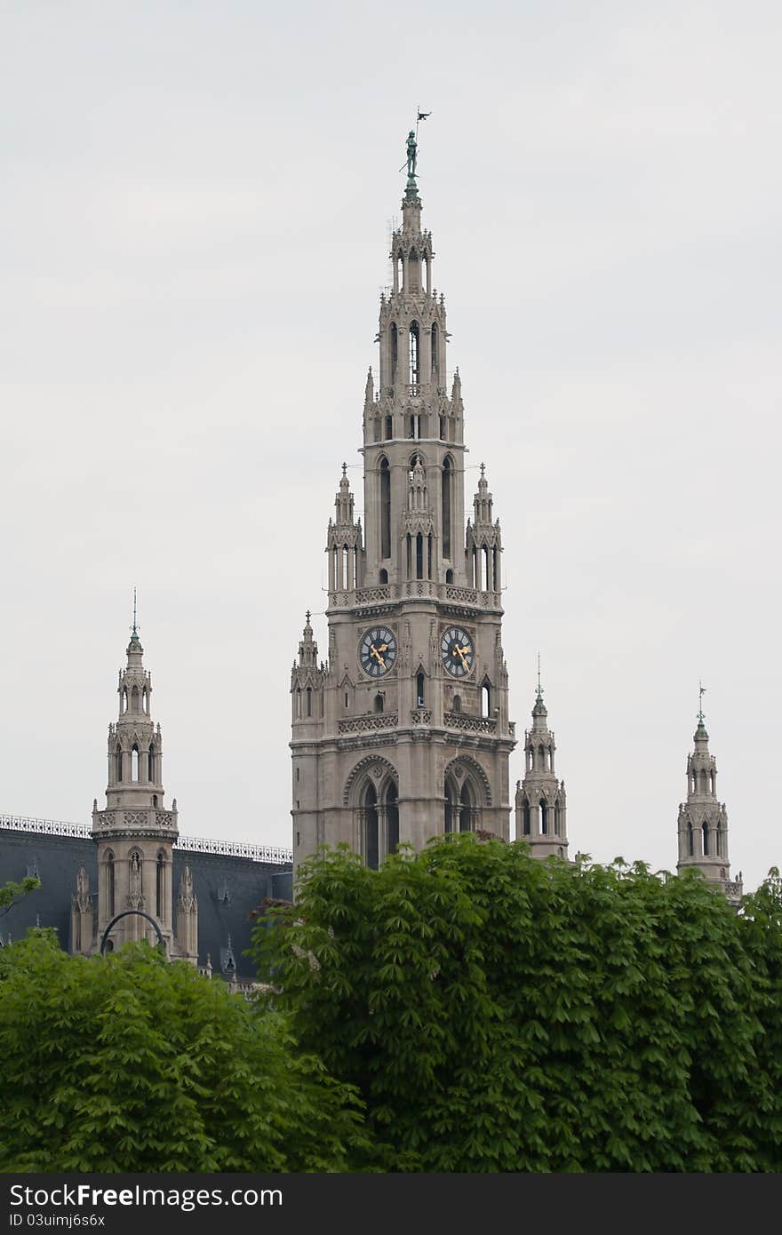 Rathaus (Town Hall) in downtown Vienna