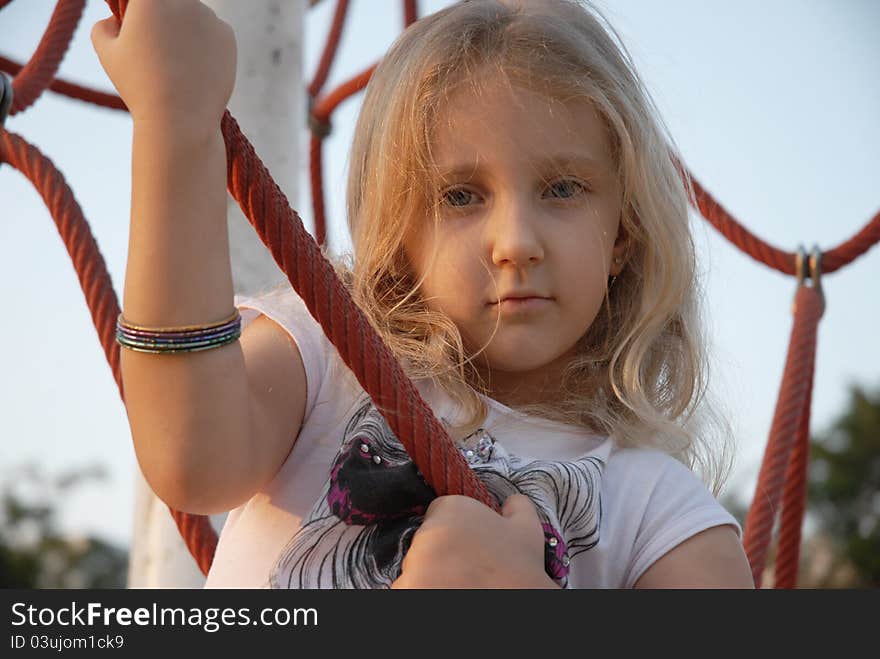 Girl in ropes