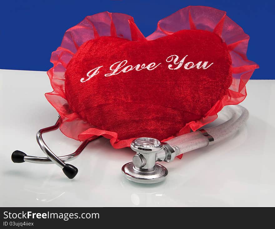 Red Valentine hearh and health tool. Red Valentine hearh and health tool