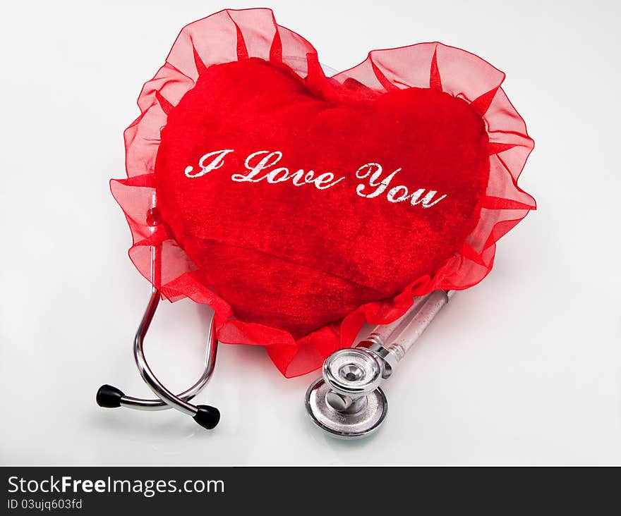 Red Valentine hearh and health tool. Red Valentine hearh and health tool