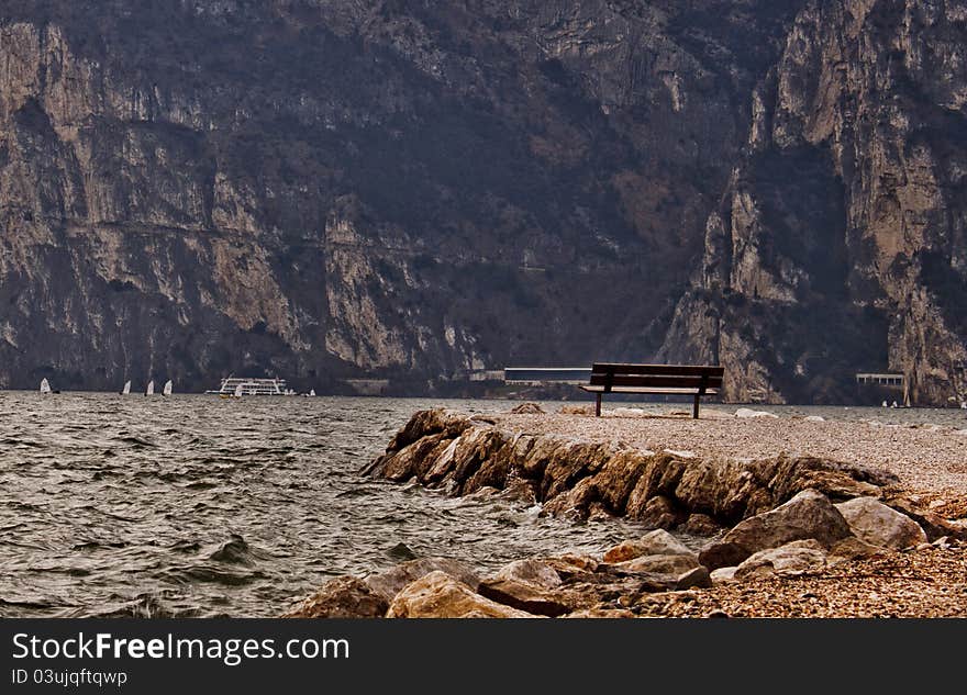 Old Bench At The Water