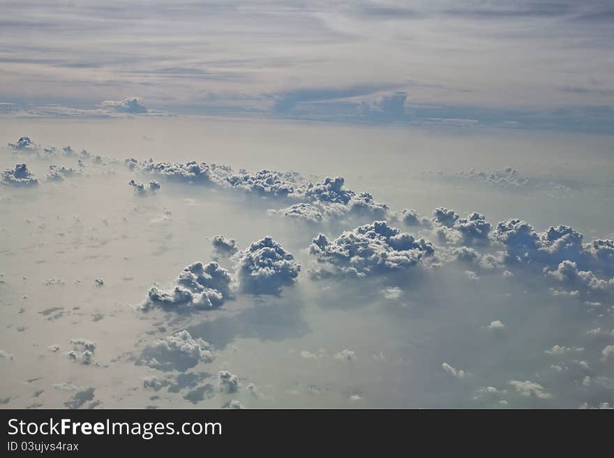 Beautiful dark blue clouds behind the ocean. Beautiful dark blue clouds behind the ocean