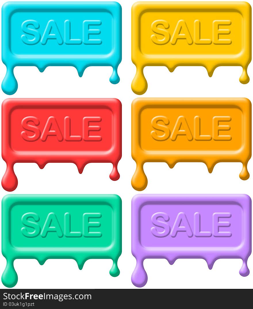 Colorful Glossy Melting Sale Seals