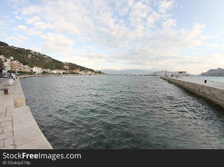 Beautiful town of Baska, Croatia