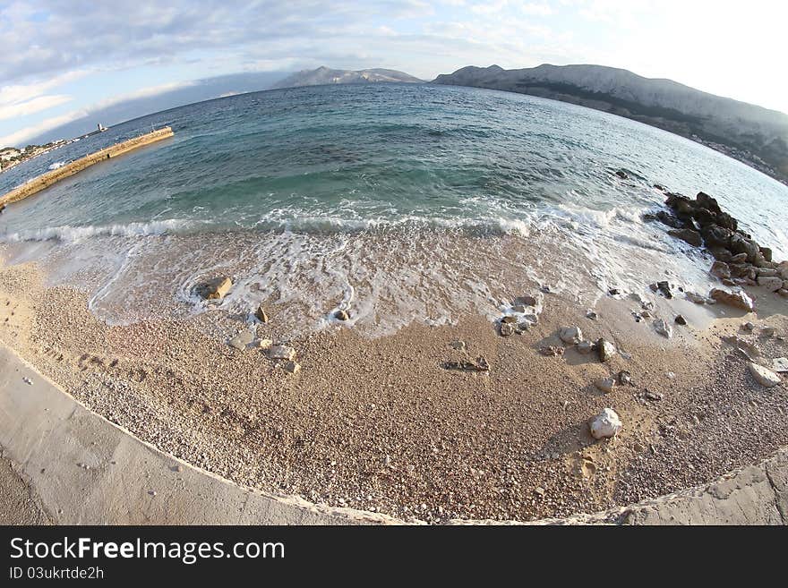 Beautiful Beach on Sea (Island Of Krk, Croatia. Beautiful Beach on Sea (Island Of Krk, Croatia