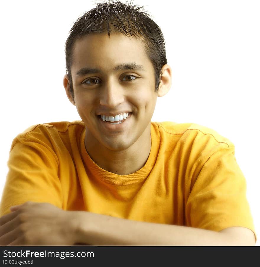 Smiling portrait of a boy . Smiling portrait of a boy .