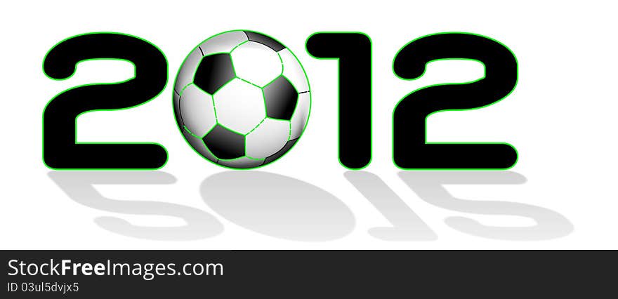 Background 2012 written with soccer ball