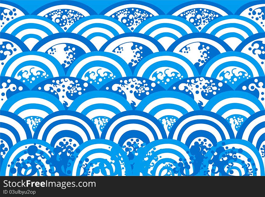 Blue Wave Abstract Background