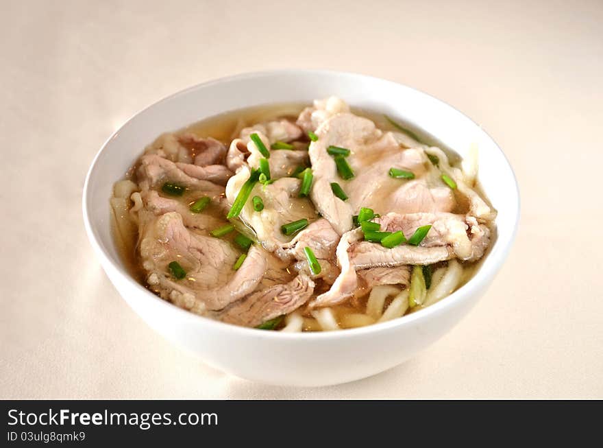 Japanese Udon noodle with pork