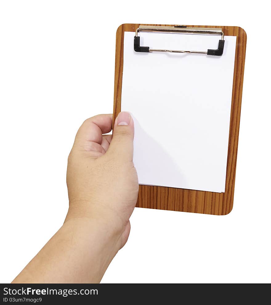 Blank notepad isolated