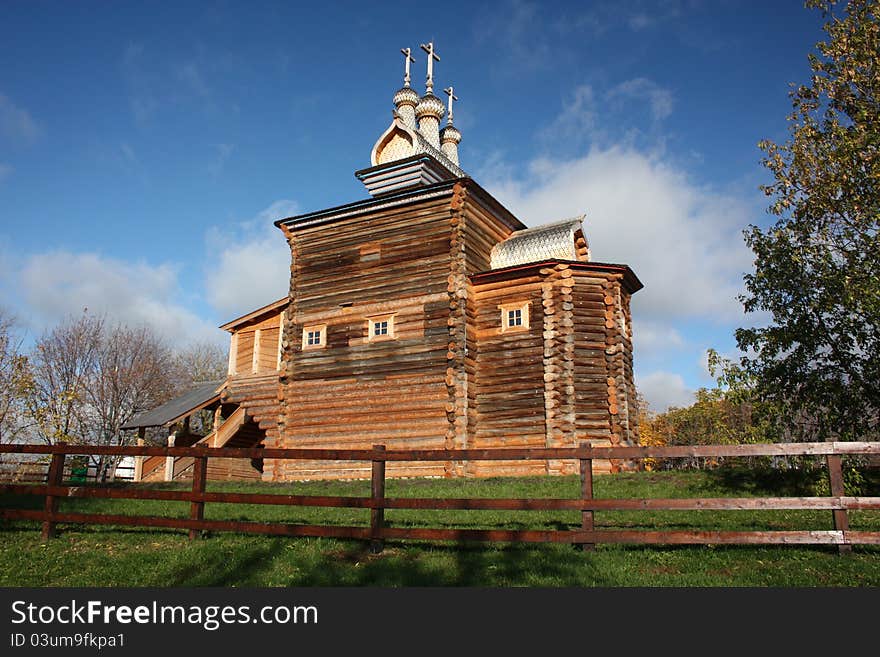 Moscow. The wooden church at Manor Kolomenskoe.