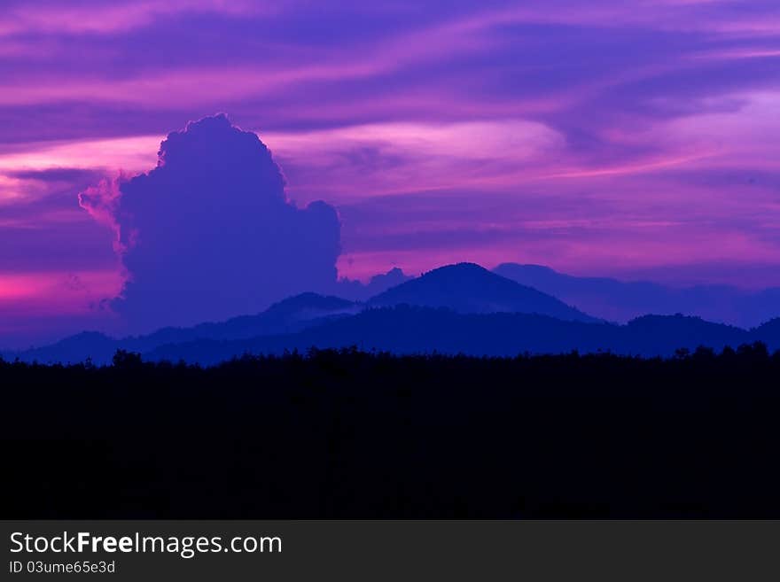 Amazing light in sunset time and mountain view. Amazing light in sunset time and mountain view.