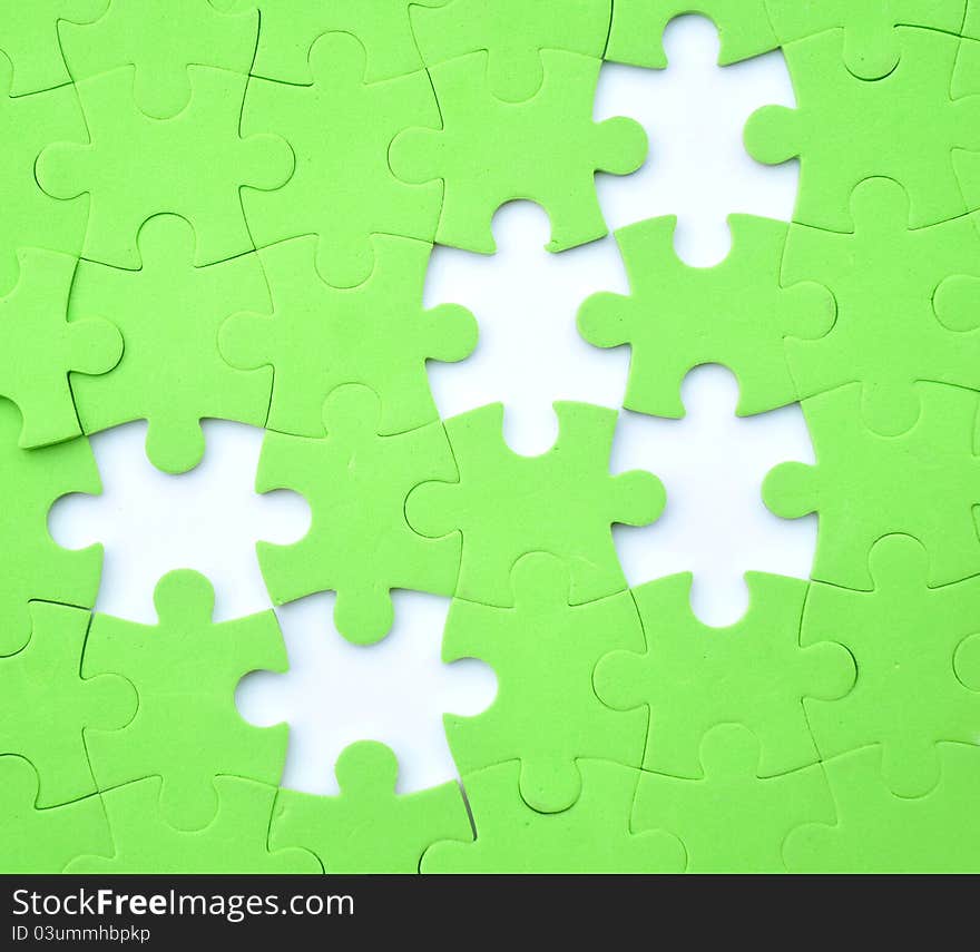 Jigsaw puzzle with missing pieces. Jigsaw puzzle with missing pieces