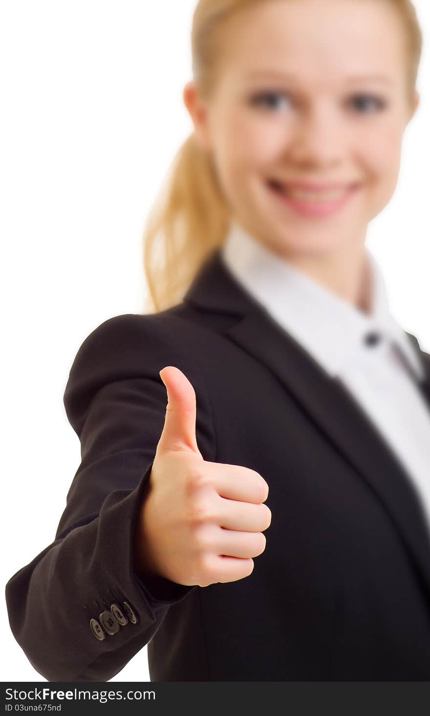 Businesswoman With Thumb Up