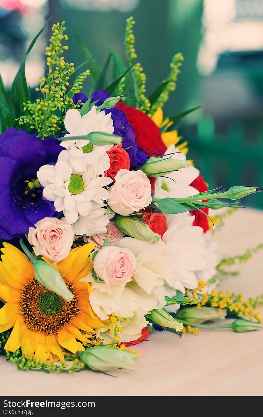 Colored wedding bouquet for brides. Colored wedding bouquet for brides