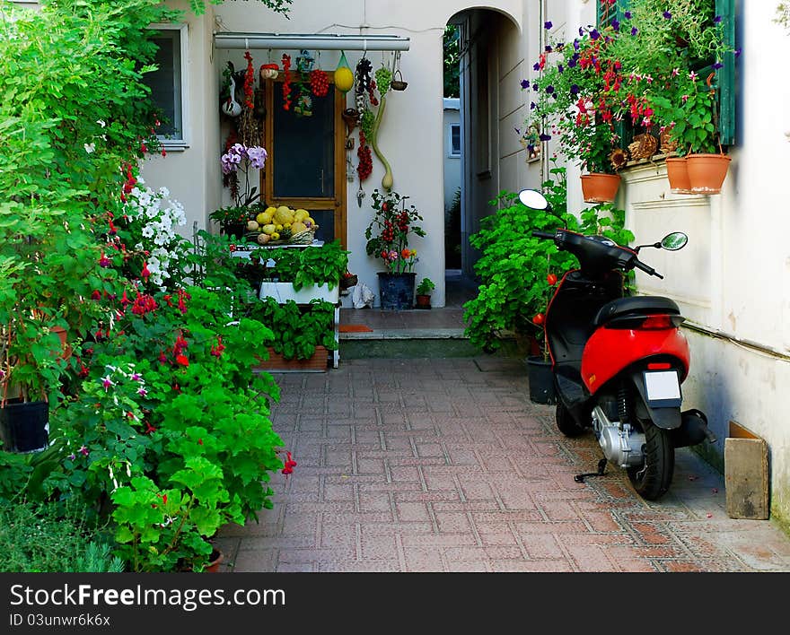 Typical mediterranean house in south of Italy