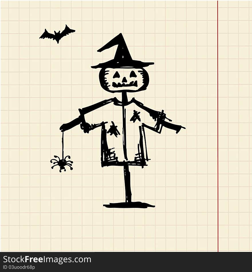 Halloween night symbol for your design, vector