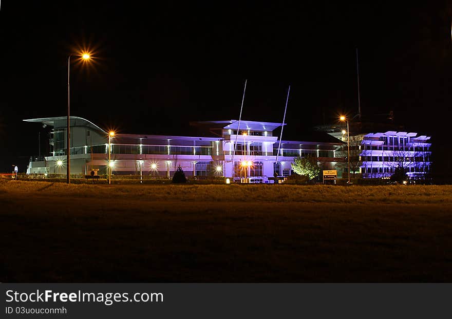 Epsom Downs racing course night photo before grand openning