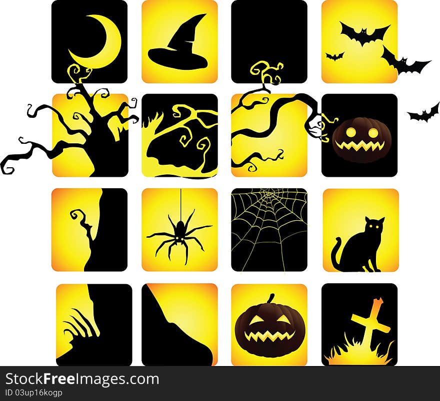 Halloween icon in twotone colour