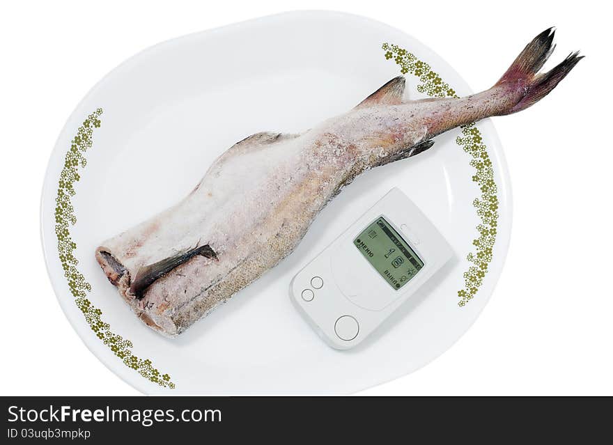 Measurement of a radio-activity of the frozen fish by means of counter Gejgera