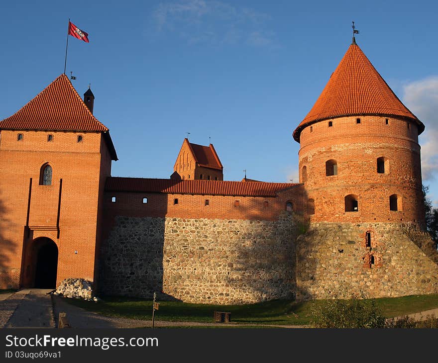 Castle in Trakai in Lithuania. Castle in Trakai in Lithuania