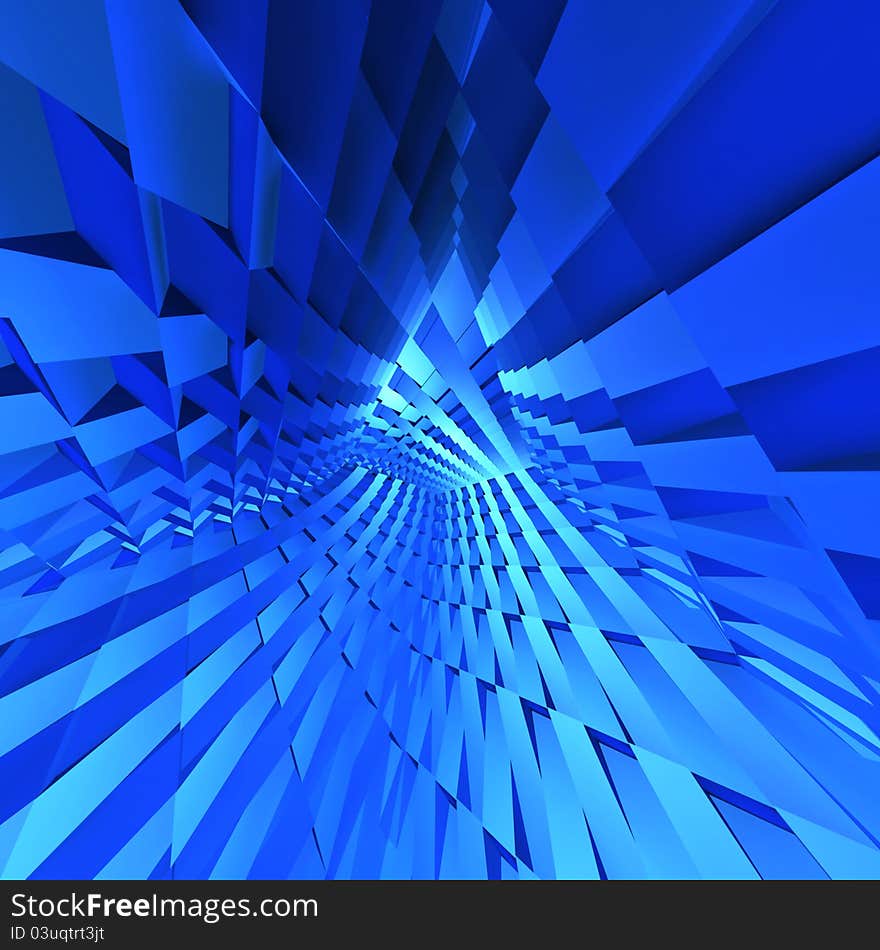 Blue abstract background, 3D generated