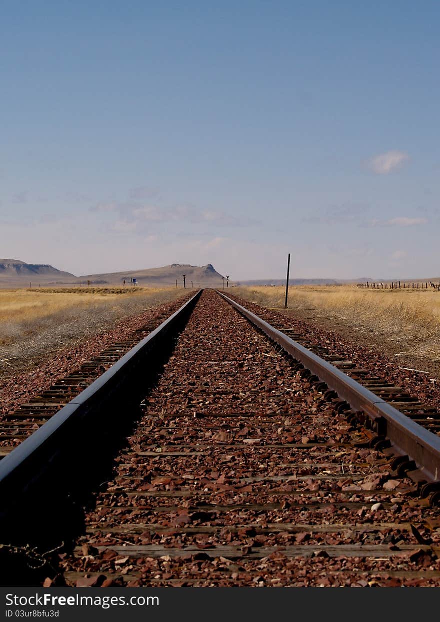 Railroad Track to the Horizon