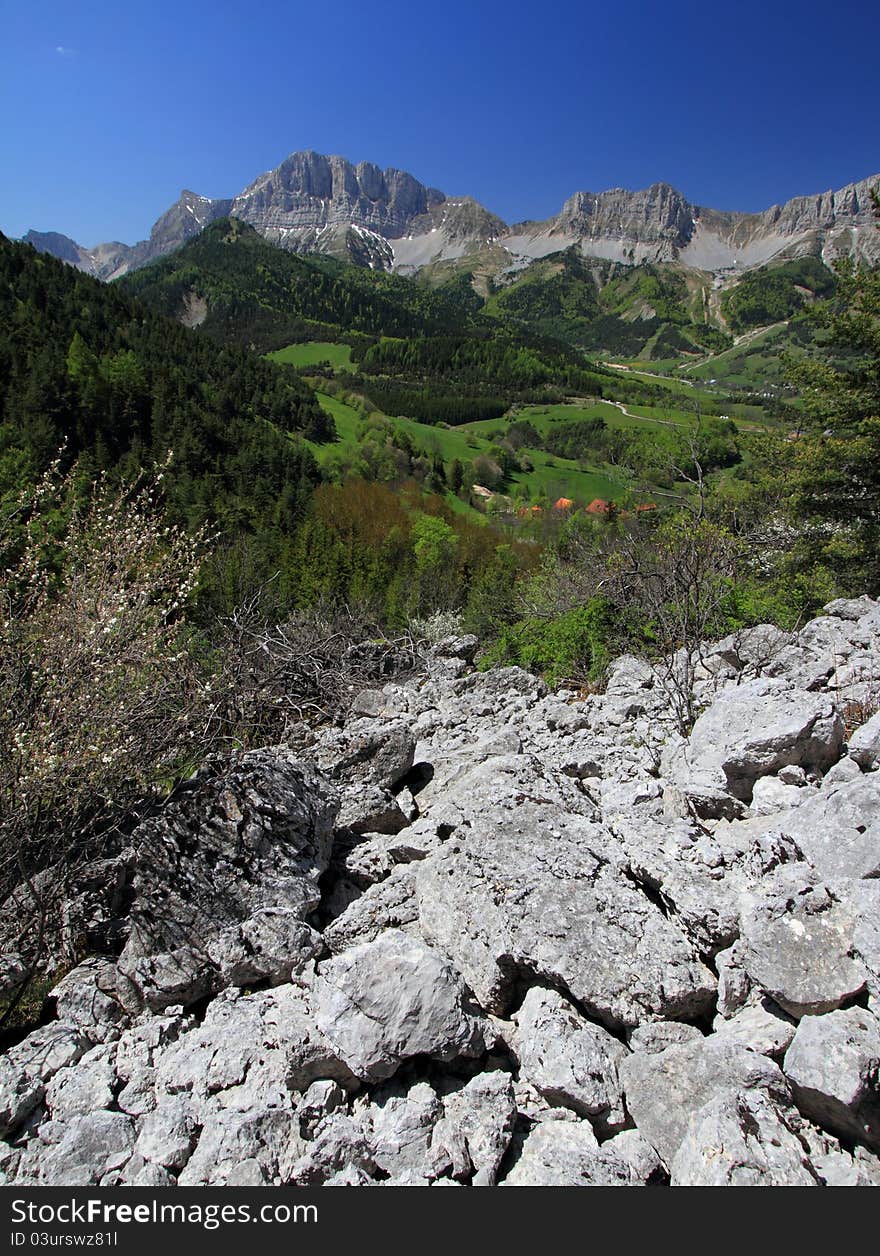 Mountain landscape, vercors france