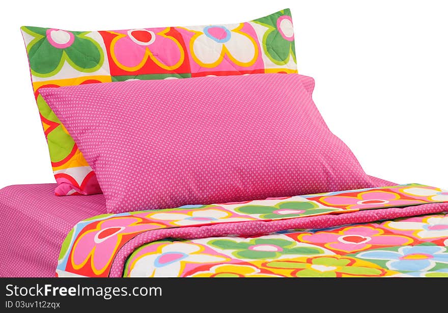 Soft pillows over bed spreads. Soft pillows over bed spreads.