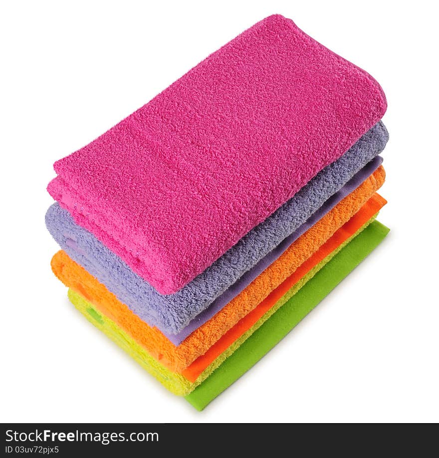 Bath towels. Isolated