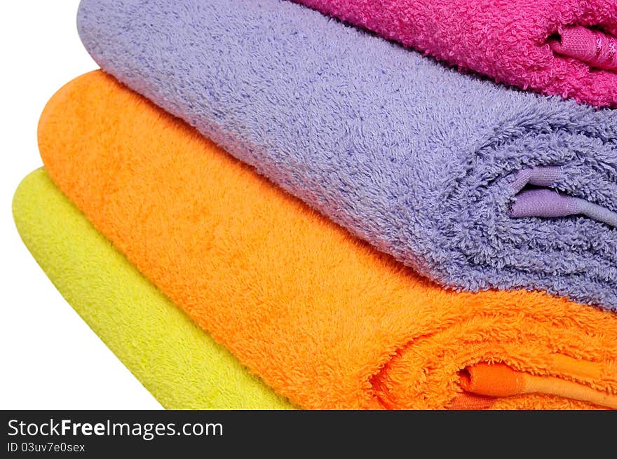 Bath towels. Isolated