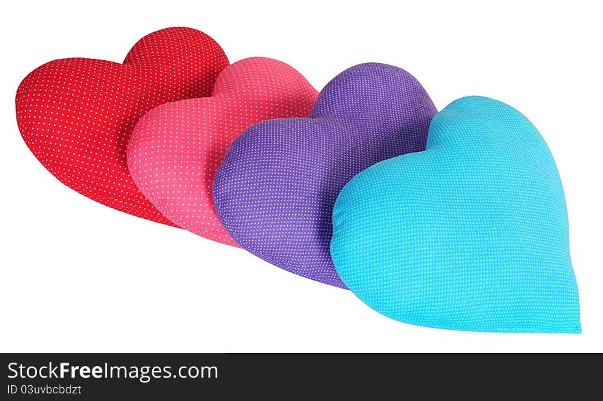 Heart shape cushions.