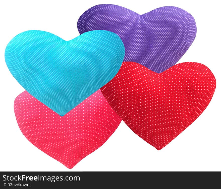 Heart shape cushions.