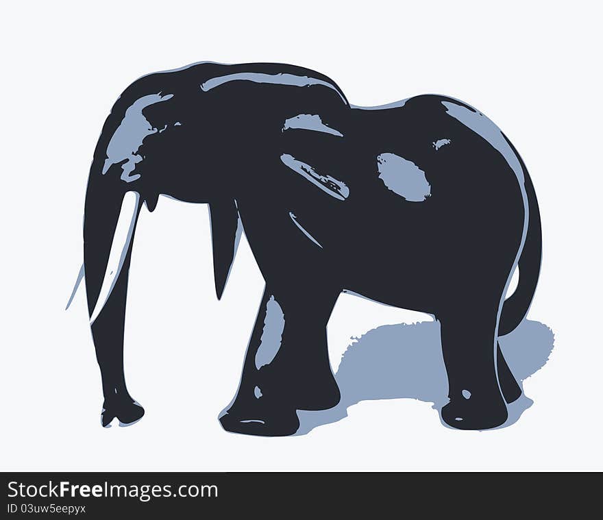 Silhouette of elephant