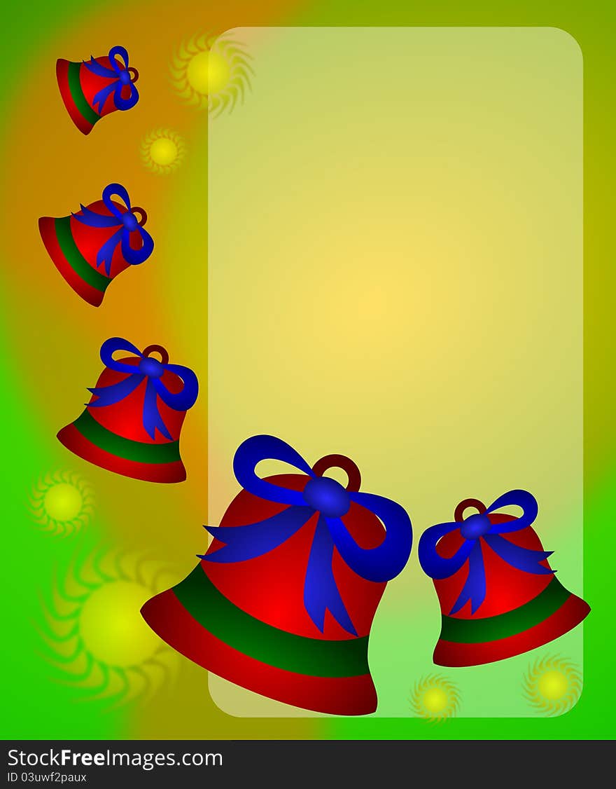 Christmas bells frame