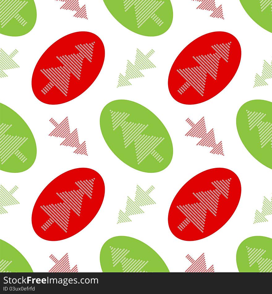 Red and green christmas seamless pattern. Red and green christmas seamless pattern