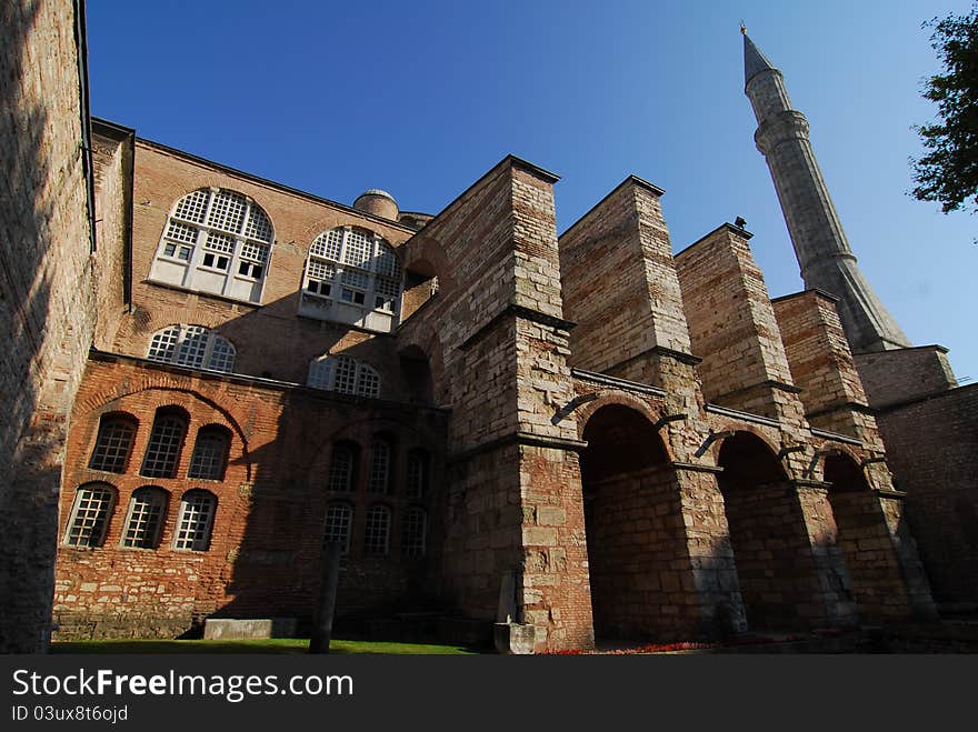 Exterior details of Santa Sofia Istanbul