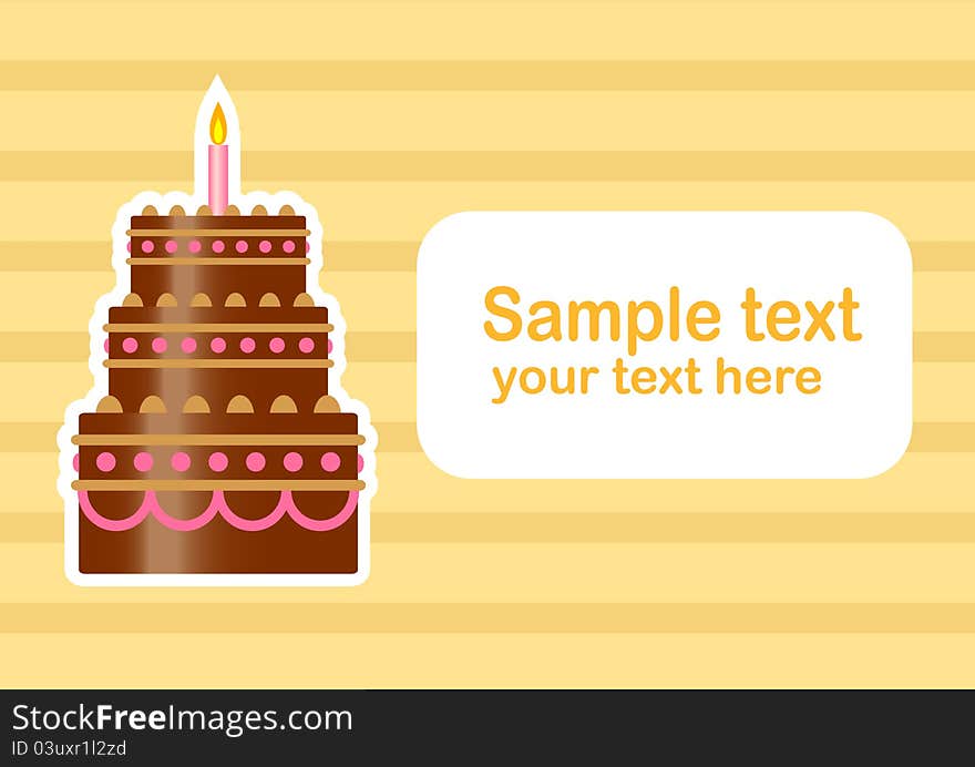 Background with cake