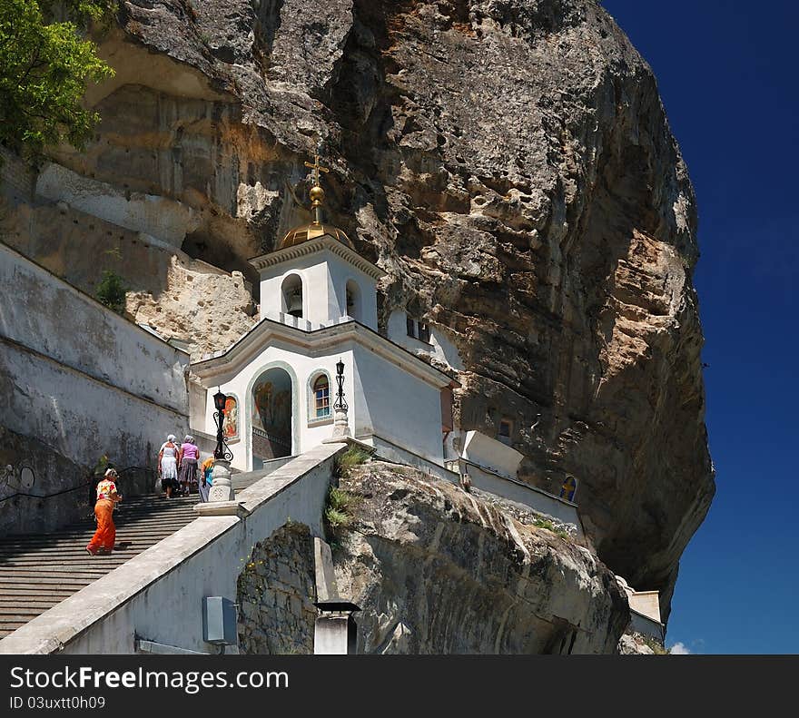 The old church located in the rock. The old church located in the rock