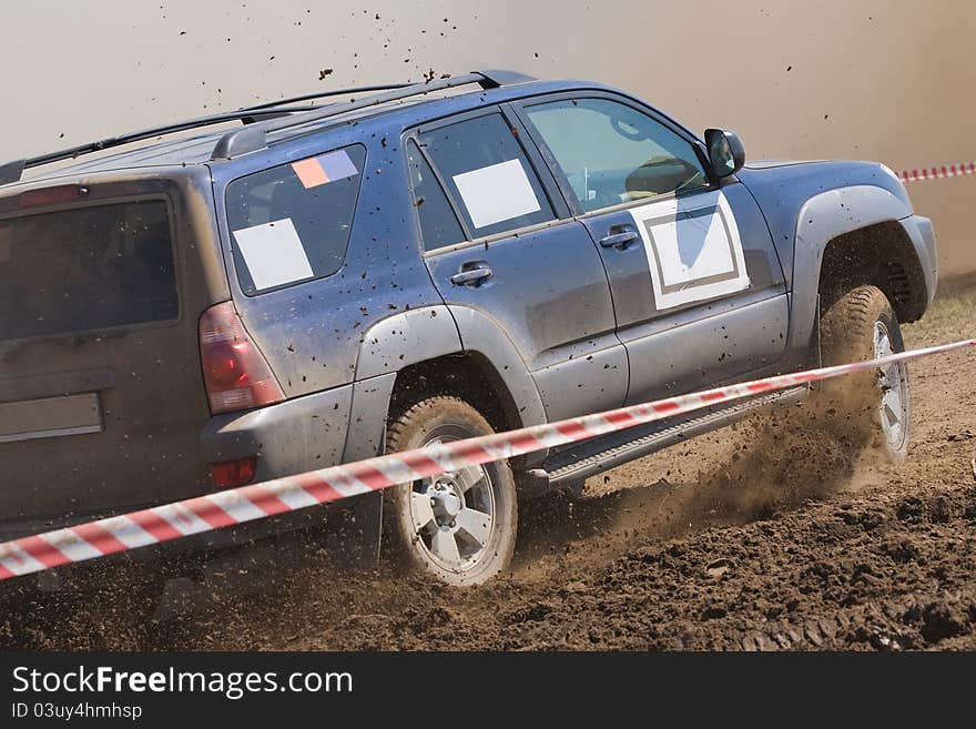 Off Road Auto Rally Raid 4X4 Sprint Race.