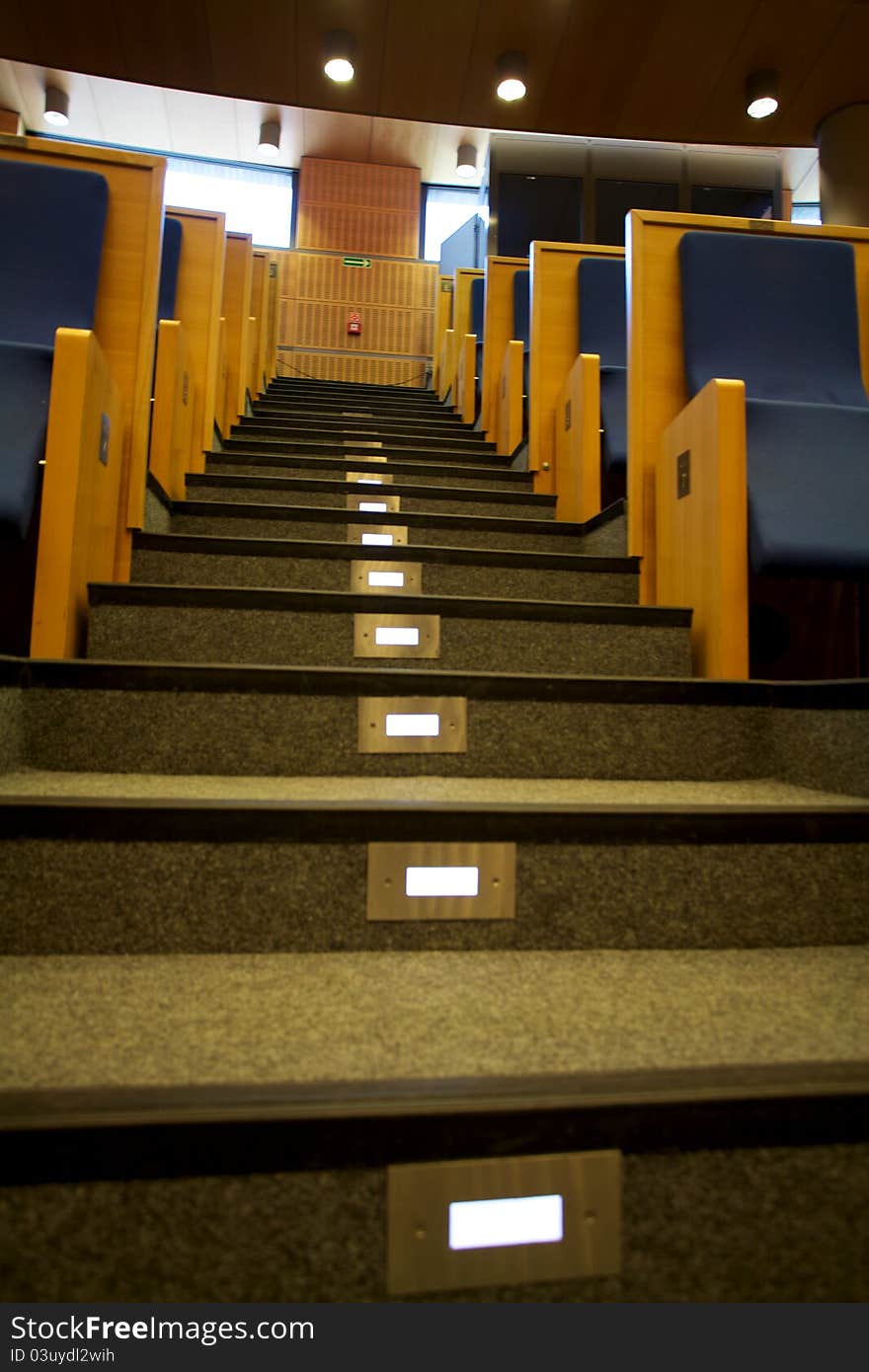 Empty stairs in cention room in Poland. Empty stairs in cention room in Poland