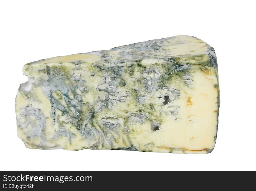 Blue cheese isolated on a white background