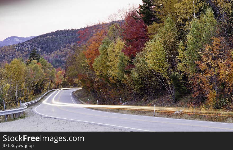 White Mountains colorful foliage, New Hampshire