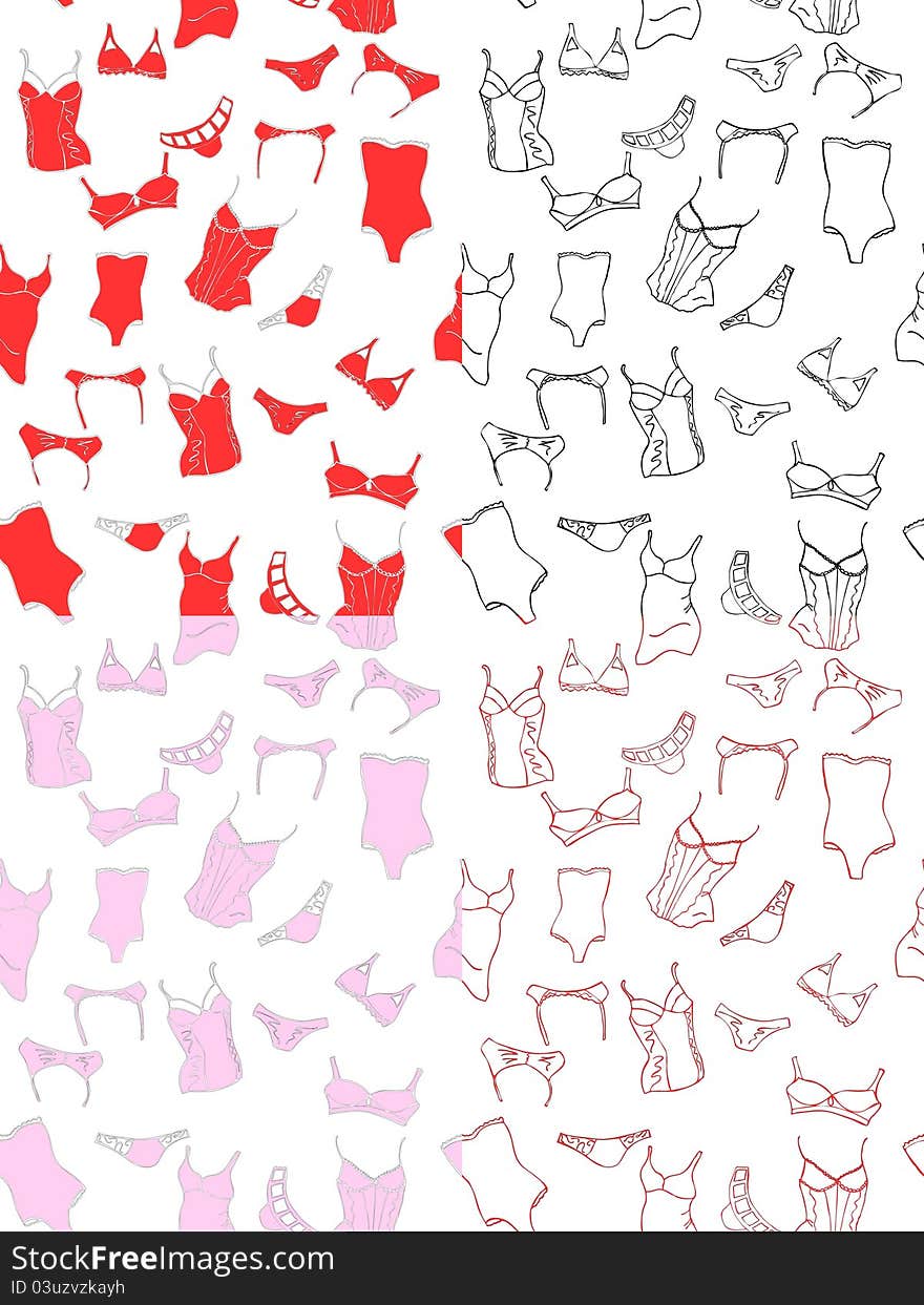 Seamless patterns with underwear