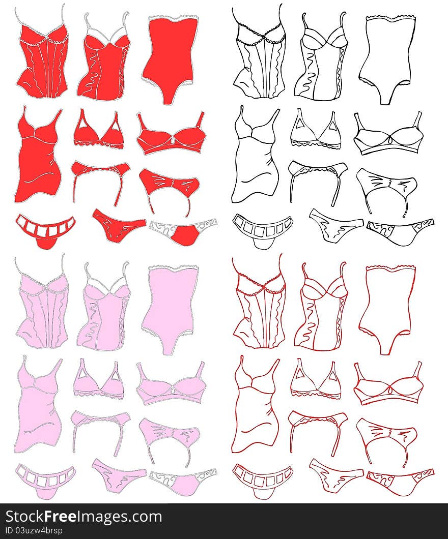 Sets of woman underwear