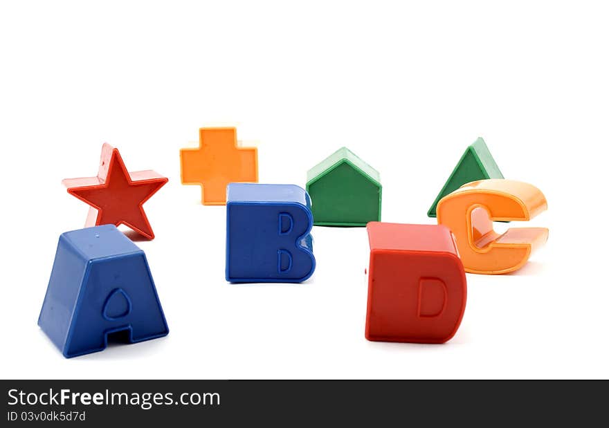 Toy figures and letters