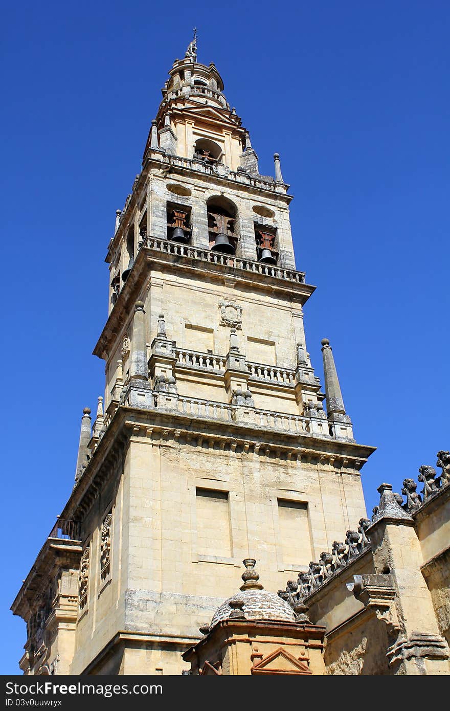 Bell tower of the mosque in Cordoba